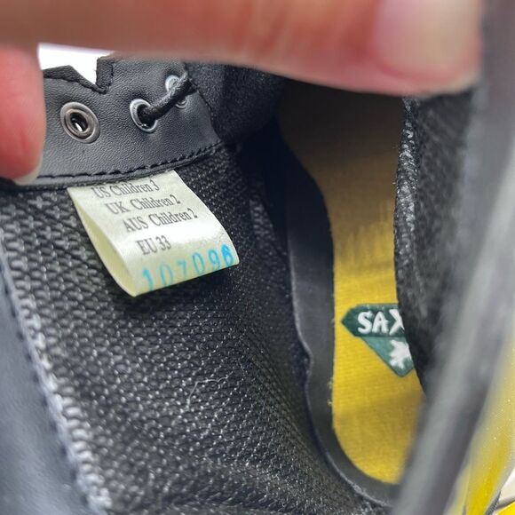 Saxon Equileather Childs Lace Paddock Boots Youth 3 Black - Picture 4 of 6